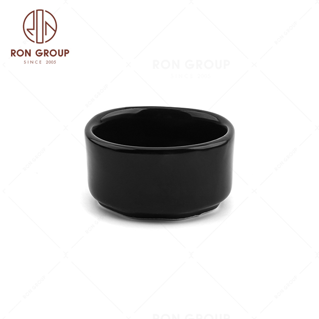 RNPCE009-Hot Selling Matte Black Style Restaurant Hotel Bar Cafe Wedding Ceramic Ramekin