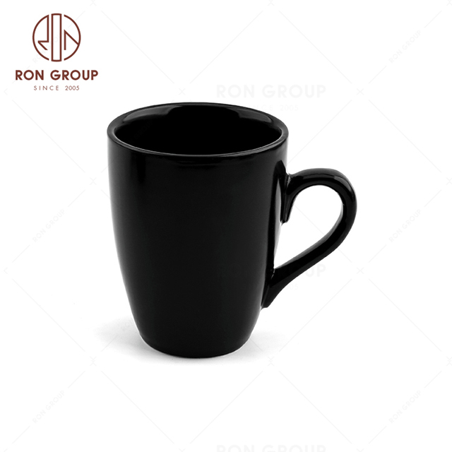 RNPCE138-High Quality Matte Black Style Restaurant Hotel Bar Cafe Wedding Ceramic Mug