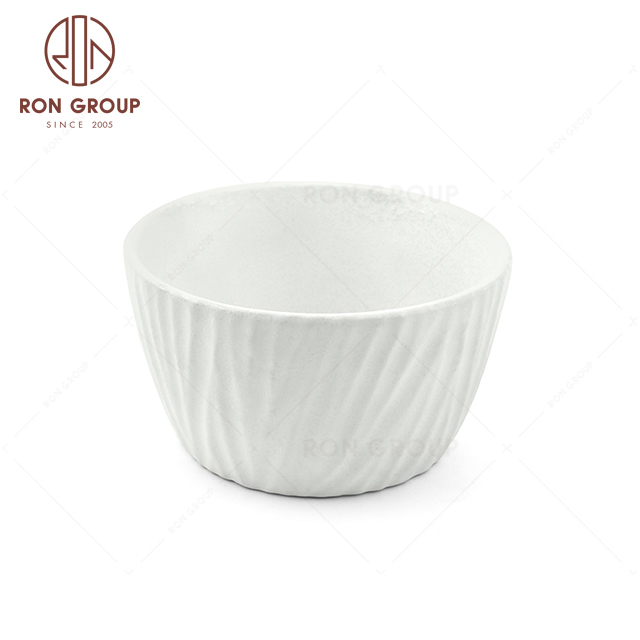 RNPCT03-6-7 Hot Selling Raindrop White Style Restaurant Hotel Bar Cafe Wedding Blade Bowl