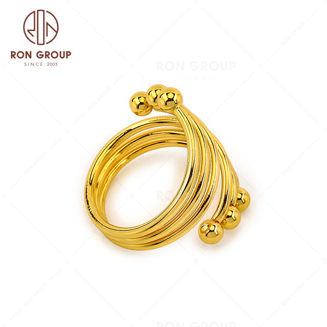 Metal Spiral Dinner Napkin Rings Holders for Weddings Christmas Receptions Napkin Decor (Gold)
