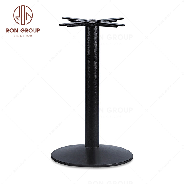 Newest stainless steel material black coffee table base for dining table