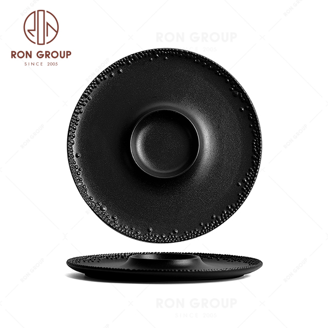 RNPCG2220 Modern Design FAFARTC Series Restaurant Hotel Bar Cafe Wedding Black Plate