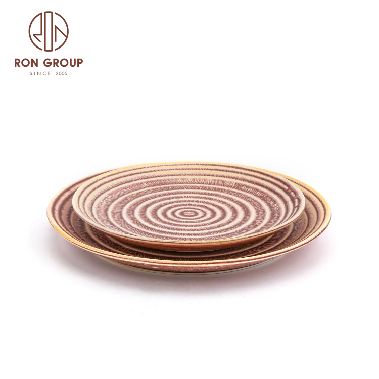 Nordic ceramic dinner set custom logo restaurant ceramic plates dish