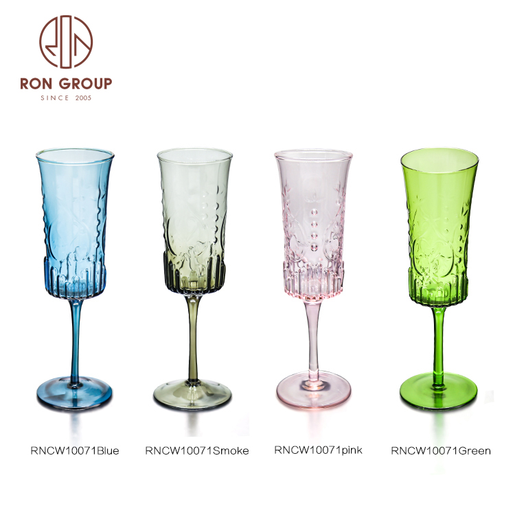 elegant custom colored champagne flutes white wine glass wedding glasses