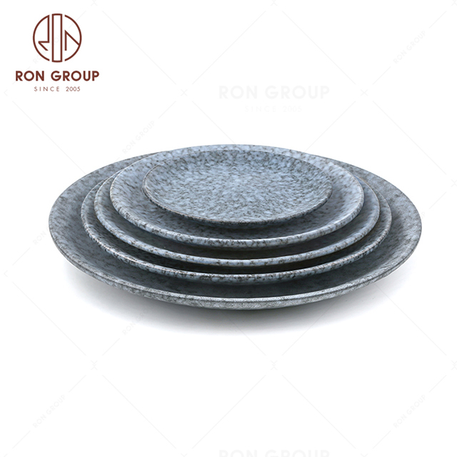 Factory direct hotel blue nordic restaurant porcelain dish ceramic dinner plates for wedding
