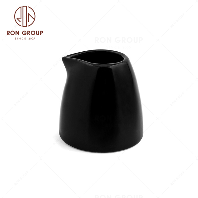 RNPCE147-Hot Selling Matte Black Style Restaurant Hotel Bar Cafe Wedding Ceramic Milk Pot