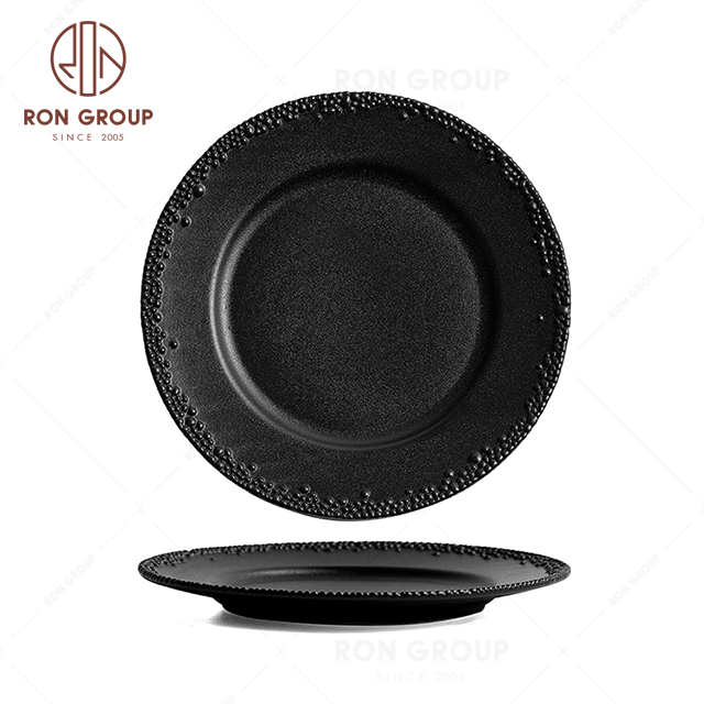 RNPCG2209-2210-2211Wholesale FAFARTC Series Restaurant Hotel Bar Cafe Wedding Black Main Plate