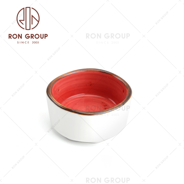 modern restaurant tomato red high dining tea crockery 