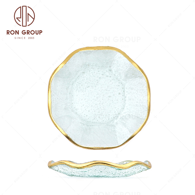 RNPG229-95 Hot-sale Unique special design restaurant wedding utensils cafe banquet decorate party round Snack Plate