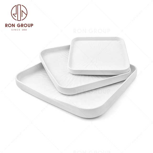Embossed Dinner Set for Wedding Decorative Plate Restaurant Dishes Sets