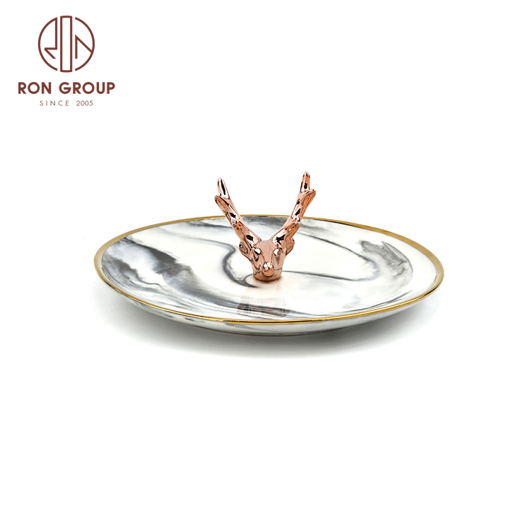 Marble color wedding party porcelain lovely ceramic sets cake stand
