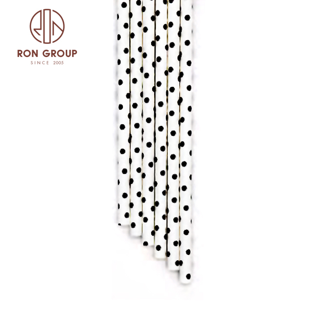 Party celebrate custom striped printed drinking paper straw manufacturer