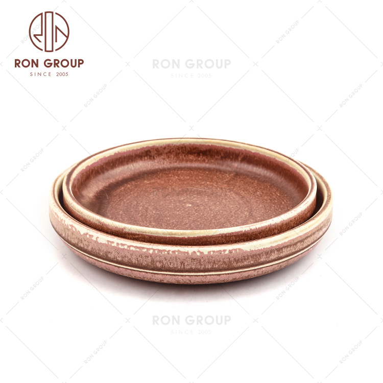 Restaurant Supplier Custom Irregular Shape Flange Straight Edge Soup Plate
