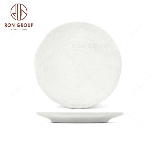 RNPCT16-4C-6C Modern Design Raindrop White Style Restaurant Hotel Bar Cafe Wedding Water Wave Abnormal Flat Plate