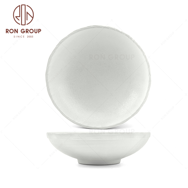 RNPCT2010-7D Wholesale Raindrop White Style Restaurant Hotel Bar Cafe Wedding Antique Line Bowl