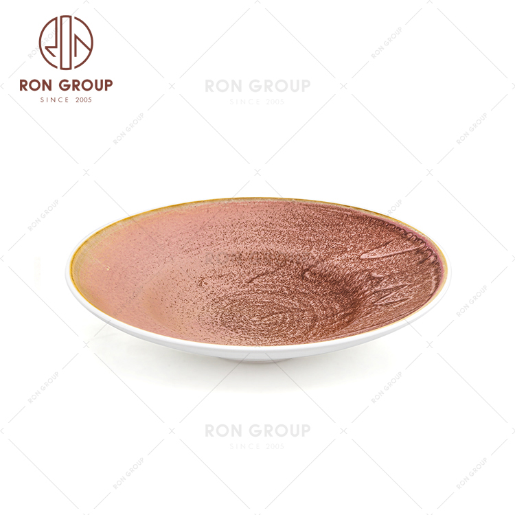 Restaurant Durable Dinnerware Set Wedding Ceramic Hans Soup Bowl For Sale 