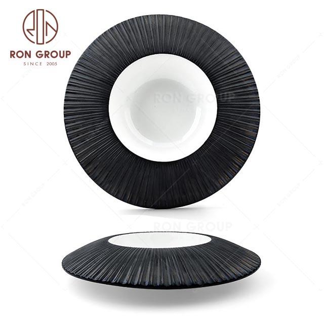RNPCM056B 11inch nest meal plate Noble elegant restaurant wedding caterers cafe bar decorate ceramic dinner tableware