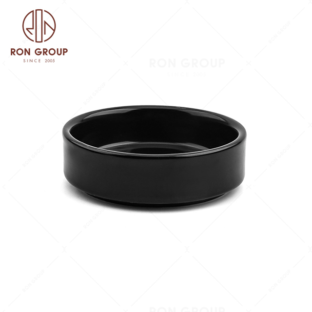 RNPCE137-Factory Wholesale Matte Black Style Restaurant Hotel Bar Cafe Wedding Sauce Dish