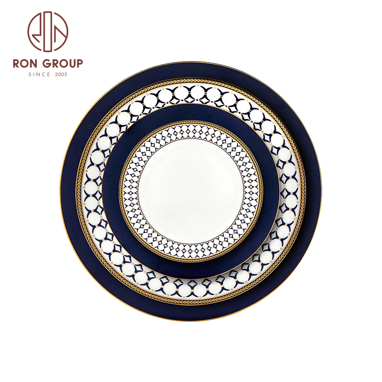 Sale by new design ceramic dinner plate painting plate set for wedding party event