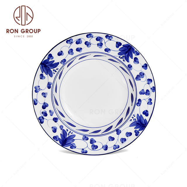 RNPCE043-Wholesale Rattan Flower Style Restaurant Hotel Bar Cafe Wedding Broadside Round Meal Plate