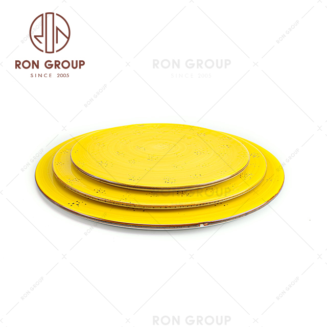 restaurant custom hard crockery porcelain pizza plate 