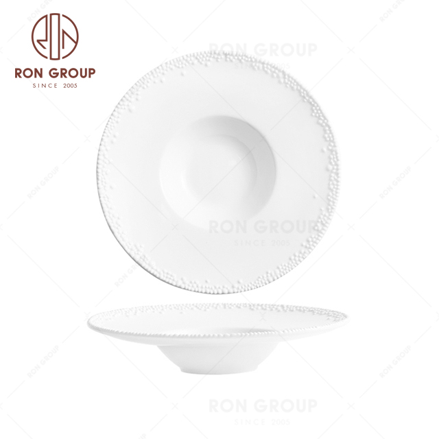RNPCG2219 Hot Sale FAFARTC Series Restaurant Hotel Bar Cafe Wedding White Hat Shape Bowl