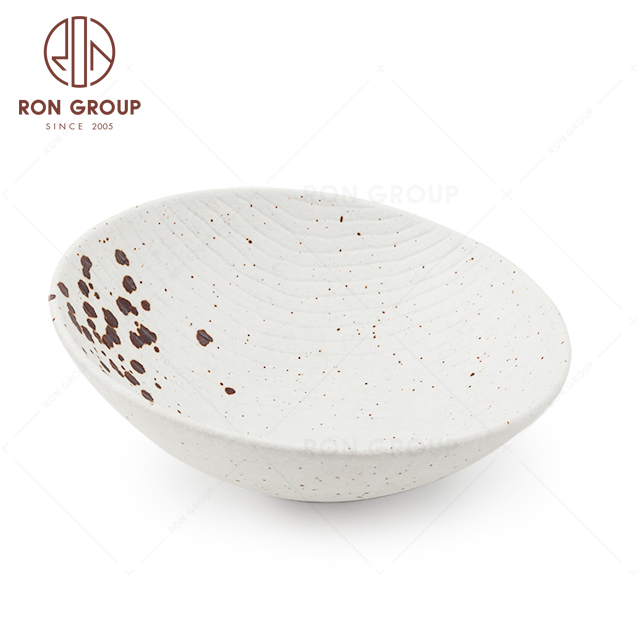 RNPC609-06186 Modern Design Splash ink Style Restaurant Hotel Bar Cafe Wedding Oblique Salad Bowl