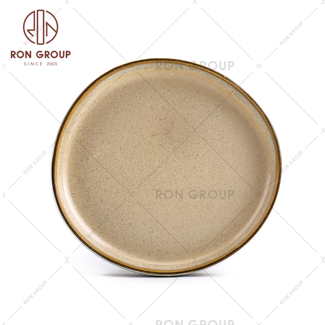 Support OEM & ODM custom restaurant hotel glazed porcelain wedding salad serving plate