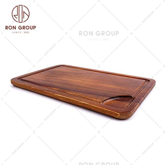 Household Restaurant Eco-friendly Serving Tray Steak Wood Plate