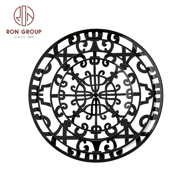 Wedding Ceramic Bona China Black Dinner Plate Dinnerware sets