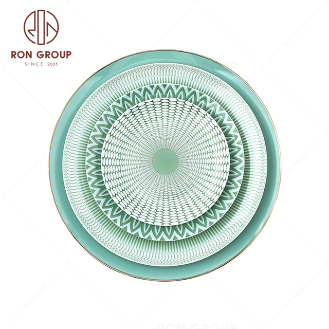Wholesale nodic style ceramic fruit plate set for wedding restaurant