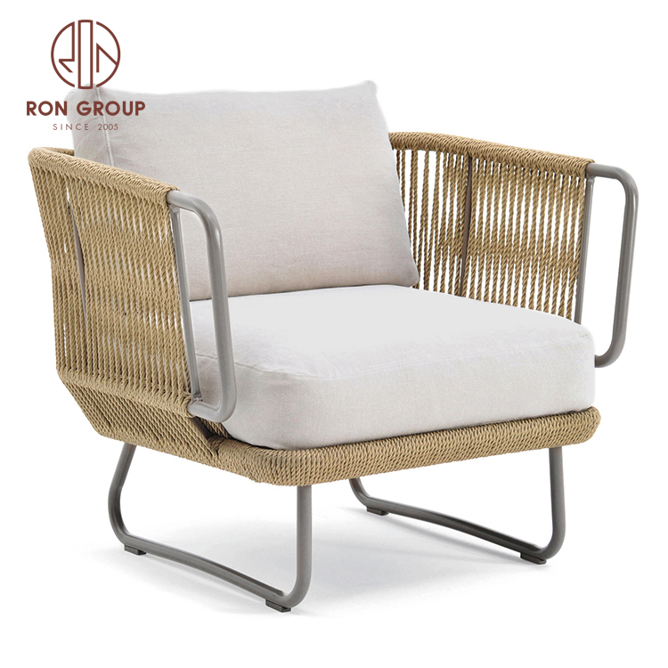 Customized patio private garden wicker outdoor furniture sets sofa chair single