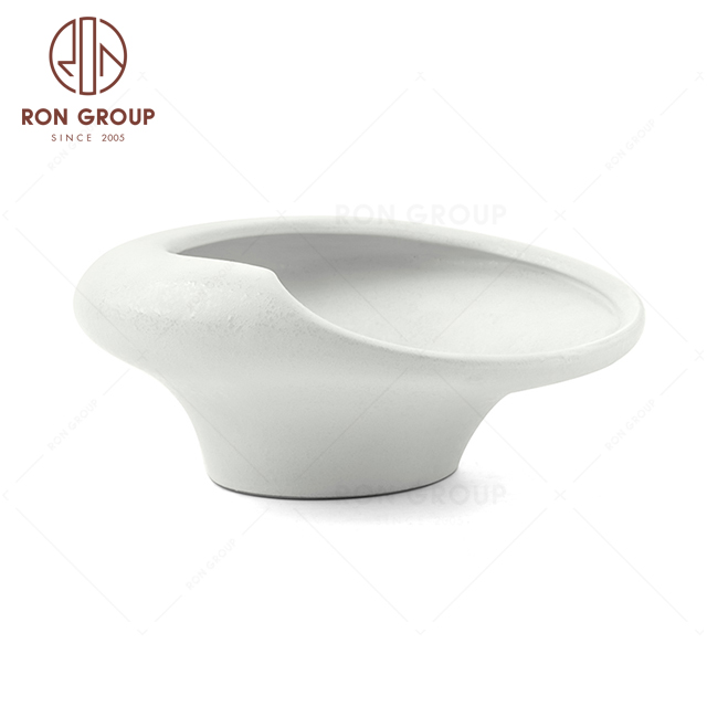RNPCT2010-9D Factory Wholesale Raindrop White Style Restaurant Hotel Bar Cafe Wedding Snail Bowl