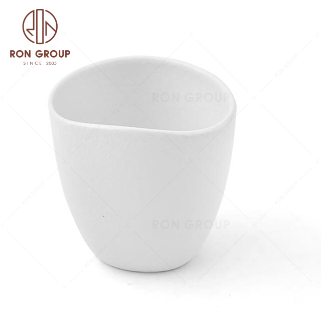 RNPC628-04165 Factory Wholesale Elegant White Style Restaurant Hotel Cafe Cup