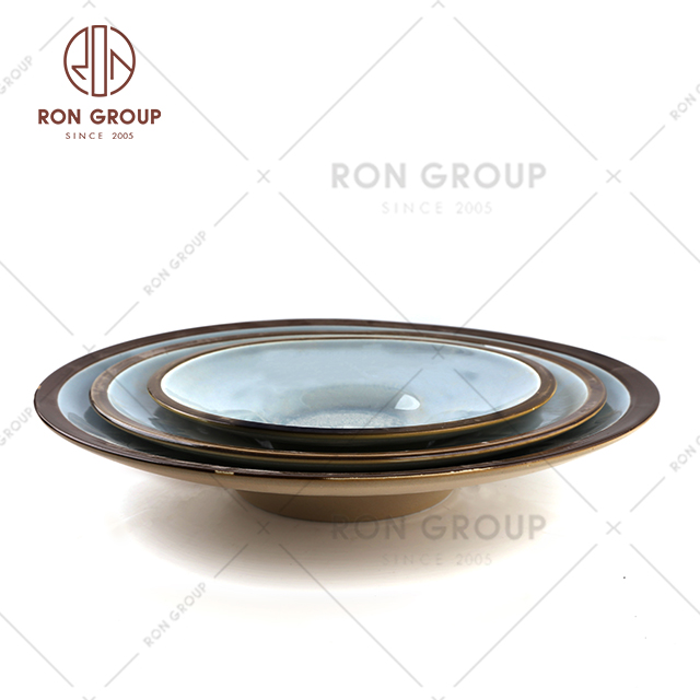 Popular ceramic fruit dishes wedding decoration restaurant use porcelain soup bowls 