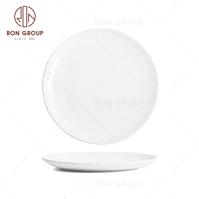 RNPCG2203-2204-2205 Customized FAFARTC Series Restaurant Hotel Bar Cafe Wedding White Flat Round Plate