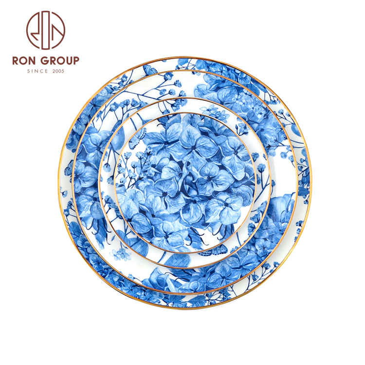 wholesale high quality countryside style bone dinner plate sets for wedding and engagement