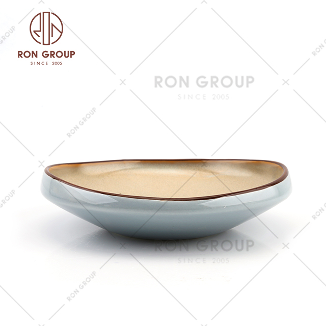 Hot selling Fat Nest side crockery plate set ceramic dishes steak plate 