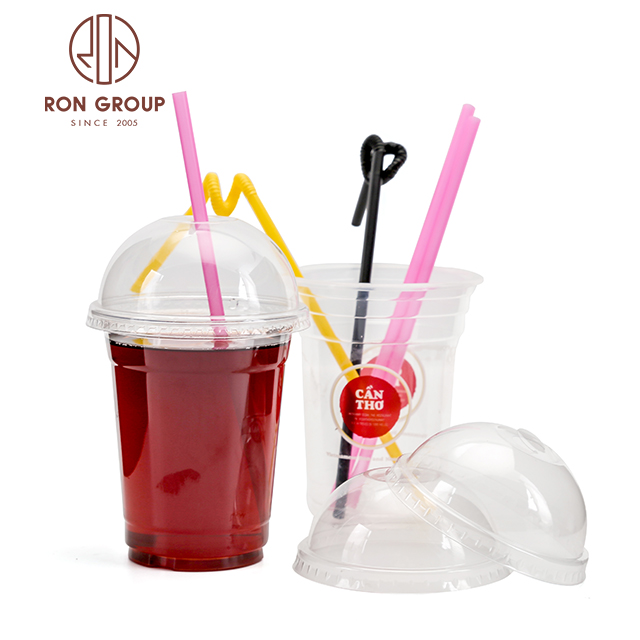 Hot sales custom cheap disposable 16 oz take away juice drink clear PET milk tea plastic cups