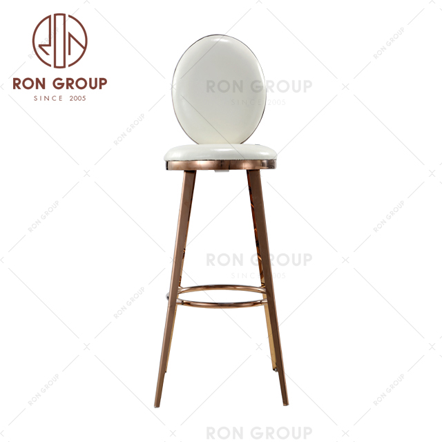Wholesale high back dining chair stainless steel gold wedding chairs
