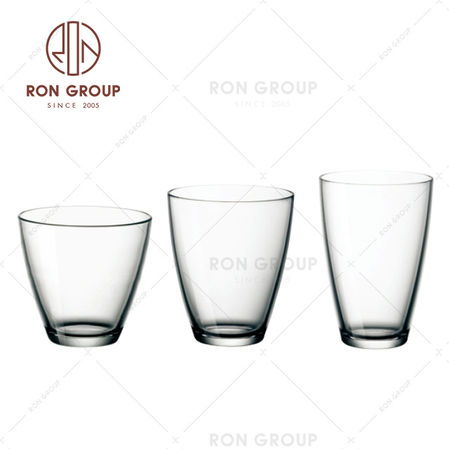 Popular style mini round water drinking double wall glass tea cup 