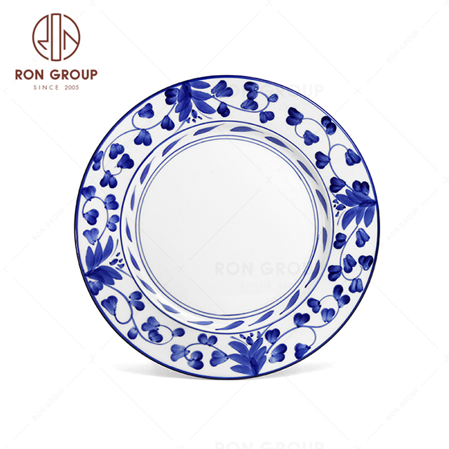 RNPCE002-Hot Sale Rattan Flower Style Restaurant Hotel Bar Cafe Wedding Flat Round Plate