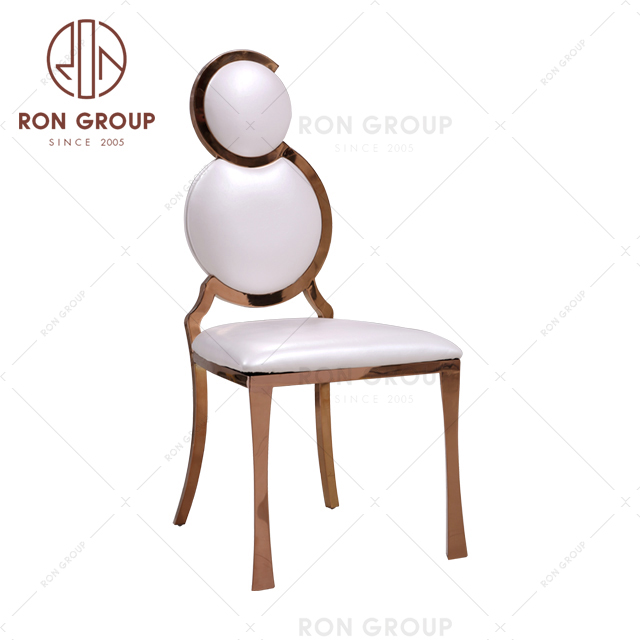 Factory wholesale event banquet stainless steel silver metal wedding tiffany chairs for party