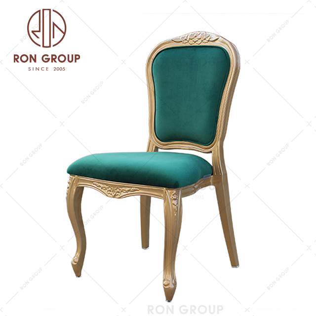 China hotel dining banquet hall wedding events use stackable silver metal chair 