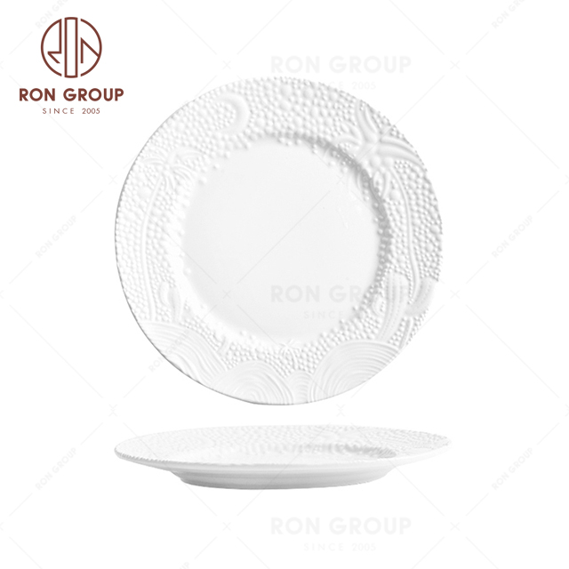 RNPCG2206 Hot Sale FAFARTC Series Restaurant Hotel Bar Cafe Wedding White Round Plate