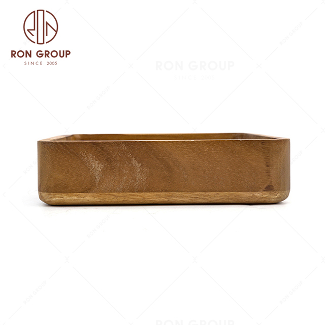 Hot Selling Custom Food Breakfast Wood Serving Tray For Cafe