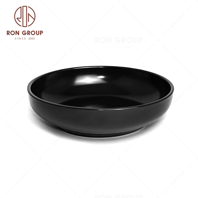 RNPCE004-Hot Sale Matte Black Style Restaurant Hotel Bar Cafe Wedding Soup Plate