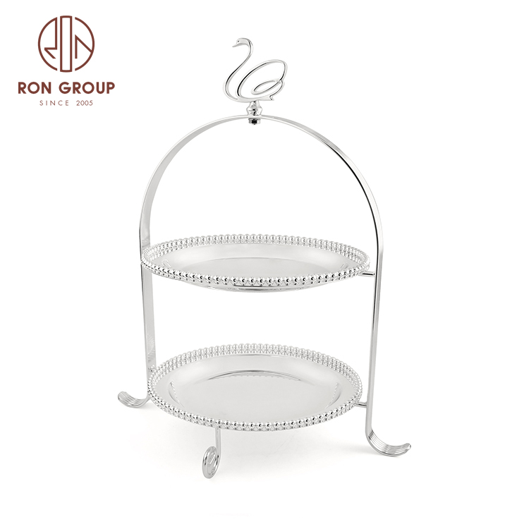 luxury afternoon tea wedding party 2 tier buffet riser set slate serving cupcake platter cake stand