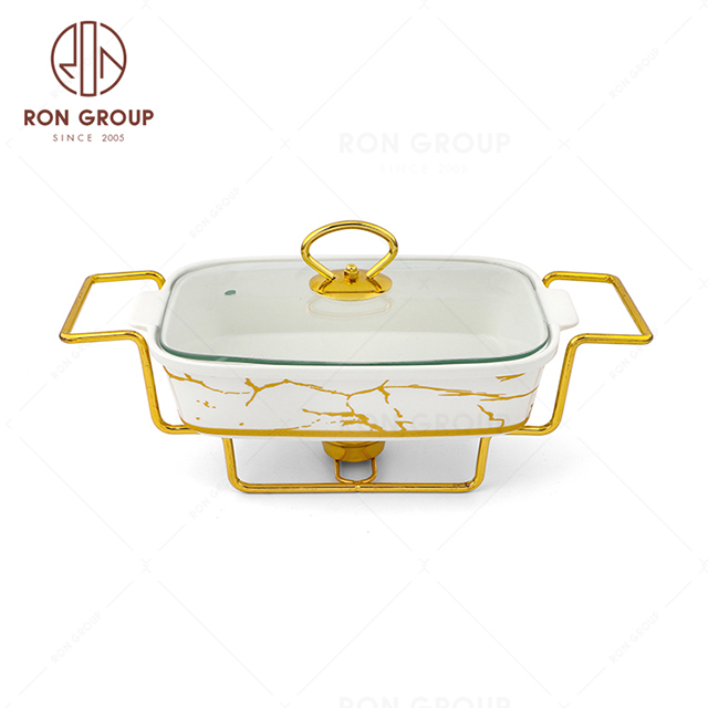 RNBF2205-8 High quality restaurant buffet wedding banquet Square Ceramic Buffet Stove