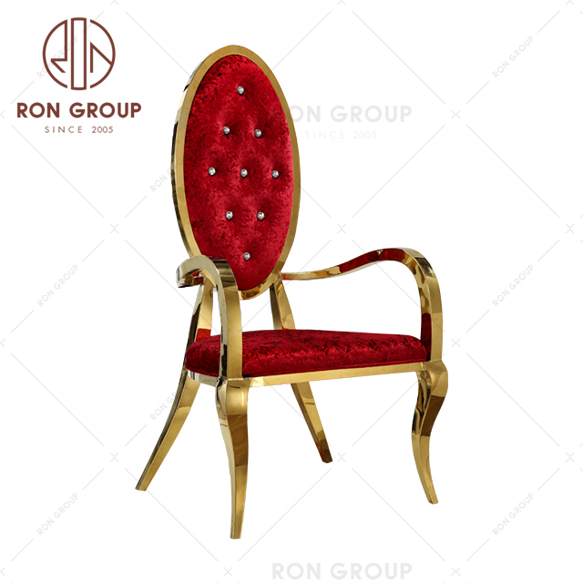 Royal luxury high back stainless steel cheap king throne wedding chair